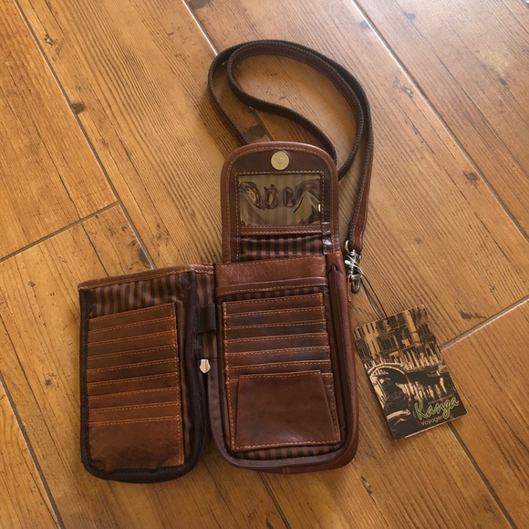 NWT Kanga Life Leather Voyager Satchel Travel Bag - Picture 2 of 5